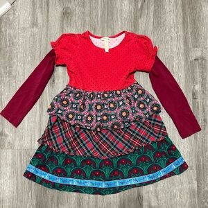Matilda Jane Jolly Holiday Dress, girls size 6,‎ EUC